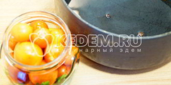 Рецепт маринованных помидоров черри с петрушкой