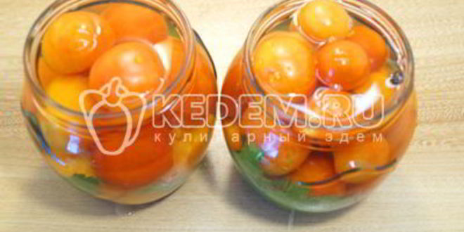 Рецепт маринованных помидоров черри с петрушкой