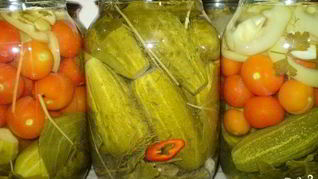 Рецепт Острых маринованных огурчиков на зиму