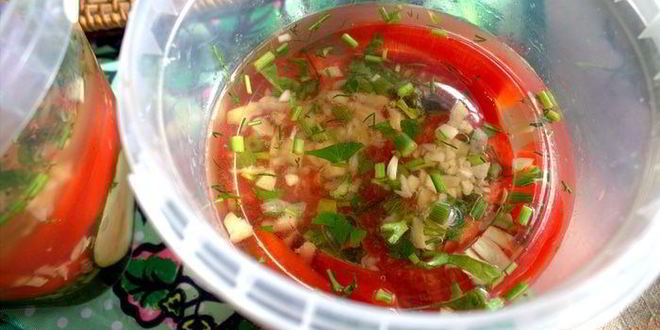 Рецепт овощей суточного маринования