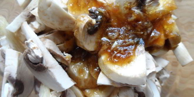 Рецепт шампиньонов, маринованных в соевом соусе с медом