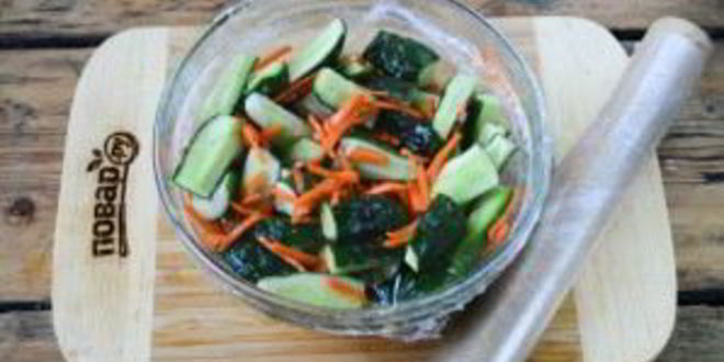 Рецепт огурцов по-корейски на зиму