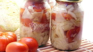 Рецепт Помидоров с капустой и луком