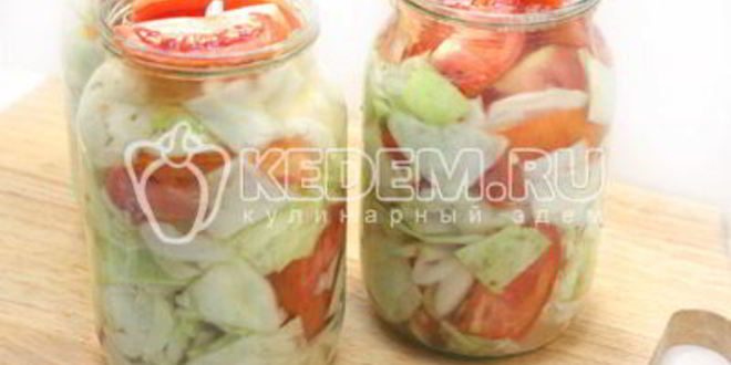 Рецепт помидоров с капустой и луком