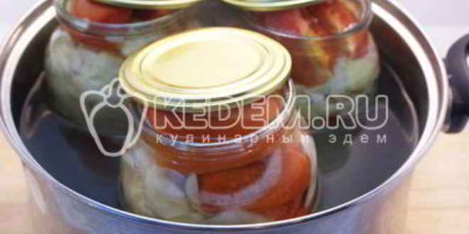 Рецепт помидоров с капустой и луком