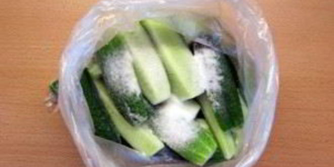 Рецепт малосольных огурцов в пакете