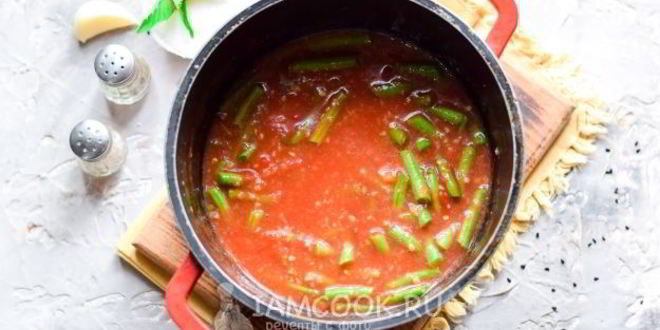 Рецепт стручковой фасоли в томатном соусе на зиму