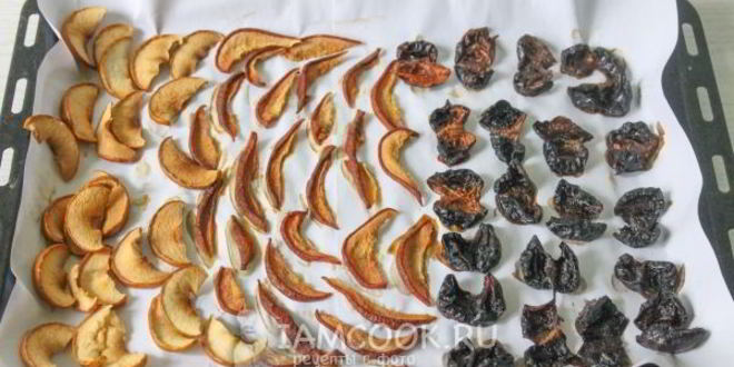 Рецепт сухофруктов из яблок, груш и слив