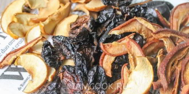 Рецепт сухофруктов из яблок, груш и слив