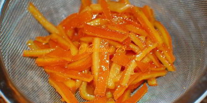 Рецепт цукатов из апельсиновых корочек