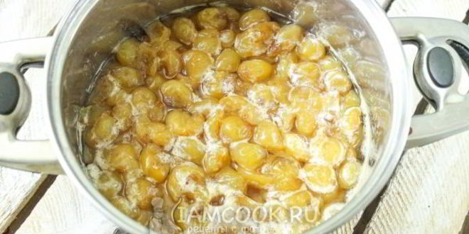 Рецепт варенья из белой черешни