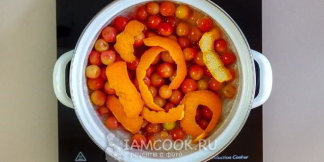 Рецепт варенья из черешни с апельсином