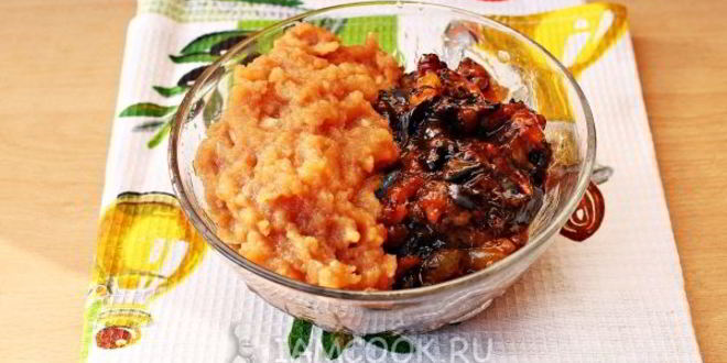 Рецепт яблочно-сливового сок на зиму