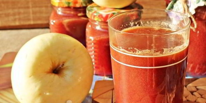 Рецепт яблочно-сливового сок на зиму