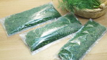 Рецепт Заморозки укропа на зиму