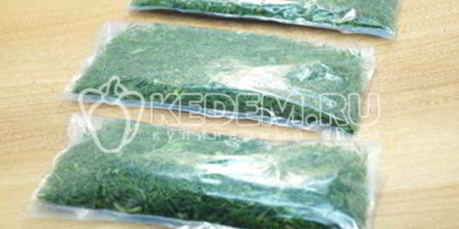 Рецепт заморозки укропа на зиму