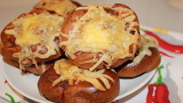 Рецепт Ленивых беляшей под сырной шапочкой