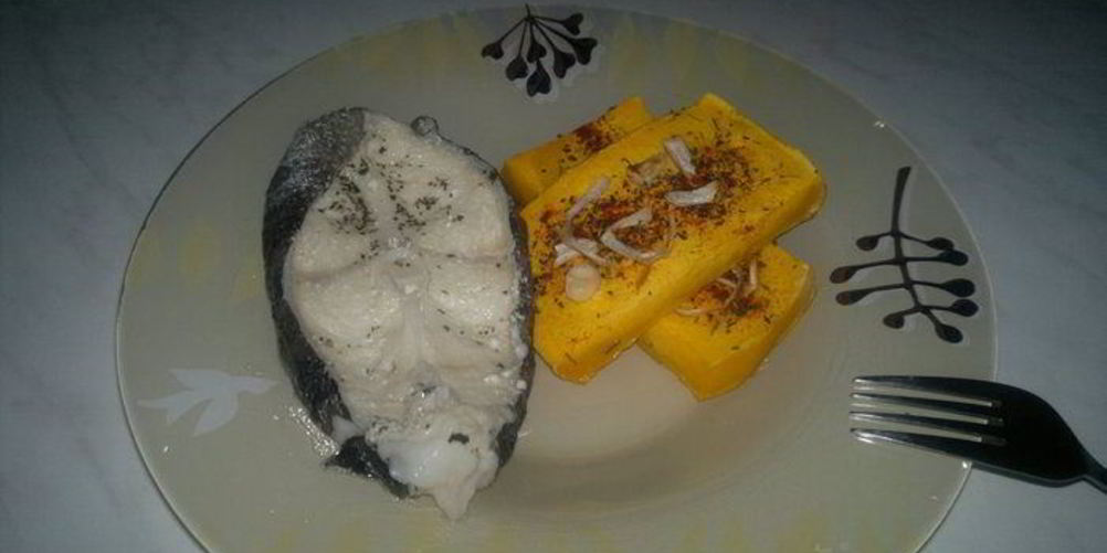 Как приготовить брускетту из тыквы с шалотом и отварной стейк из зубатки