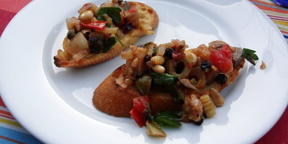 Как приготовить брускетту с баклажанами