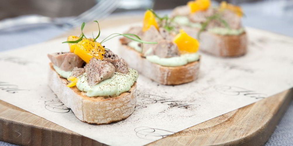 Как приготовить брускетту с печенью трески