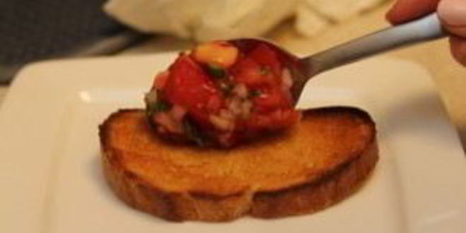 Рецепт брускетты с помидорами