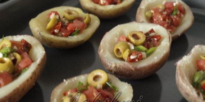 Рецепт картофельной брускетты по-средиземноморски