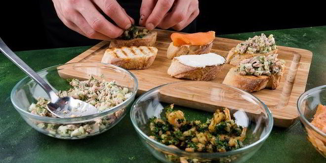 Рецепт трио из брускетт