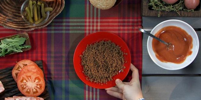 Рецепт гамбургера с картофельной котлетой