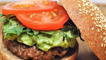 Рецепт Гамбургера с рукколой и гуакамоле