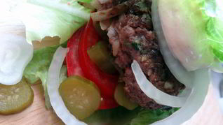 Рецепт Гамбургера в листьях салата по-ванкуверски