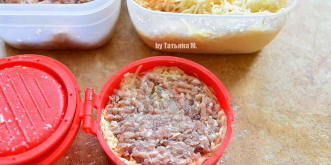 Рецепт картофельных бургеров с мясной начинкой