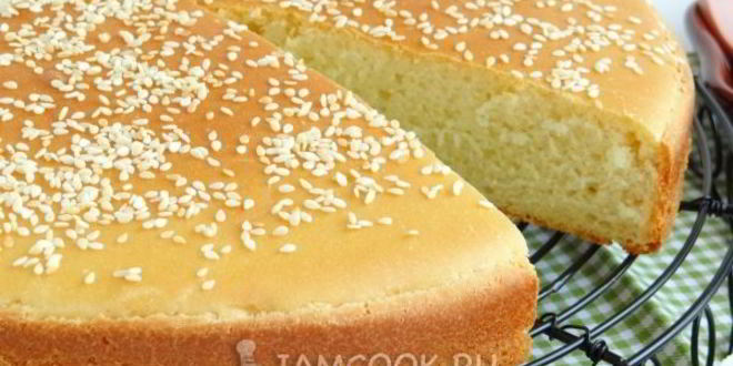 Рецепт бутербродной лепешки с кунжутом