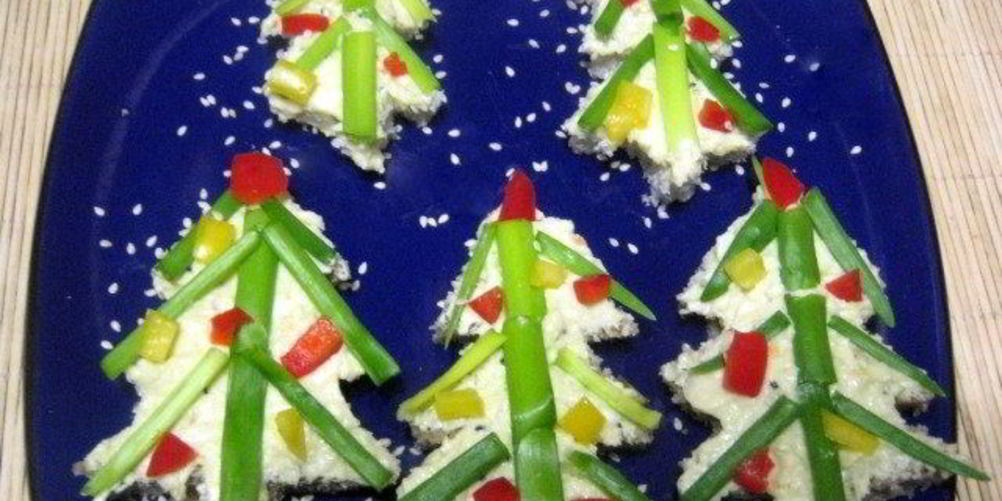 Как приготовить бутерброды новогодняя елочка