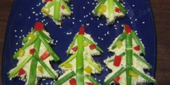Рецепт бутербродов новогодняя елочка