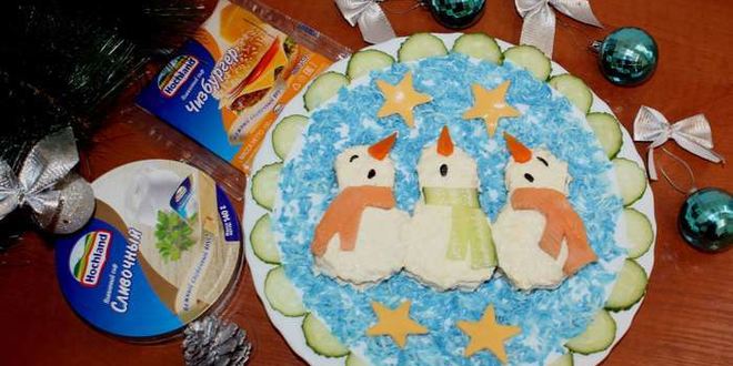 Рецепт бутербродов поющих снеговики в шарфиках