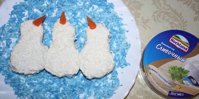 Рецепт бутербродов поющих снеговики в шарфиках