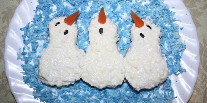 Рецепт бутербродов поющих снеговики в шарфиках