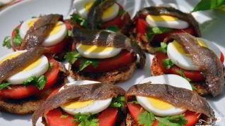 Рецепт Бутербродов с анчоусами