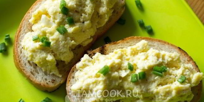 Рецепт бутербродов с яичницей-болтуньей