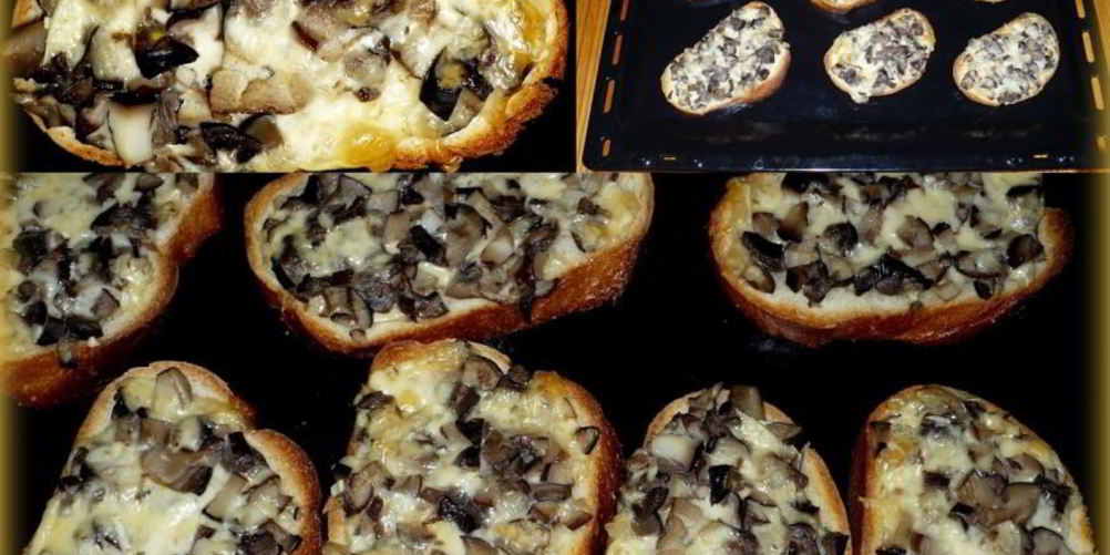 Как приготовить горячие бутерброды с грибами и сыром