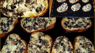 Рецепт Горячих бутербродов с грибами и сыром