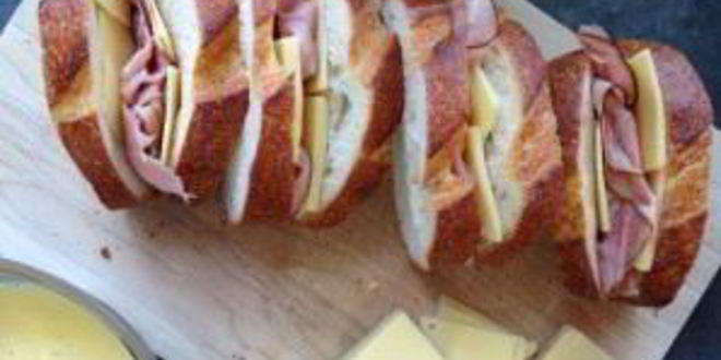 Рецепт горячих бутербродов с ветчиной и сыром