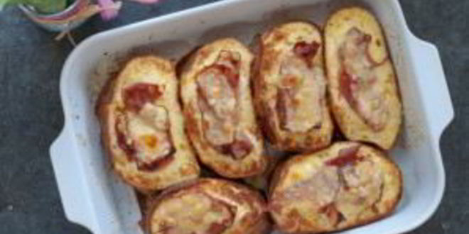 Рецепт горячих бутербродов с ветчиной и сыром