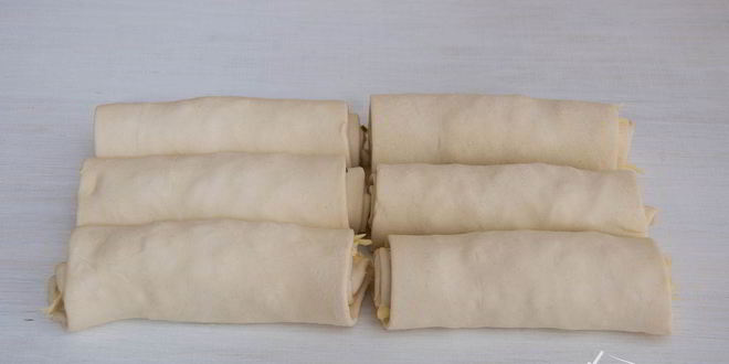 Рецепт елочки закуска из слоеного теста со сливочным сыром