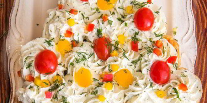 Рецепт елочки закуска из слоеного теста со сливочным сыром