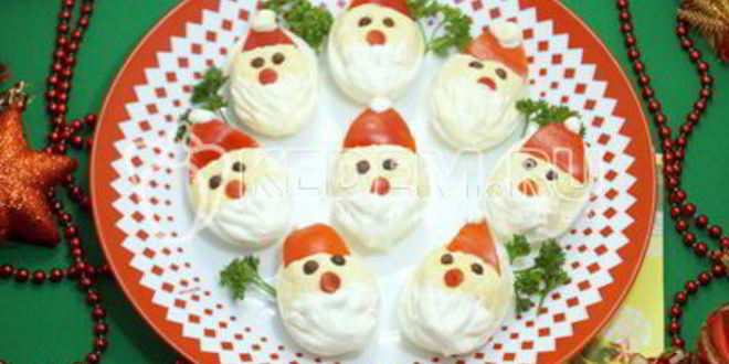 Рецепт фаршированных яиц дед мороз