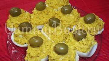 Рецепт Фаршированных яиц икрой минтая