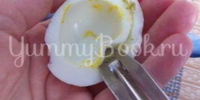 Рецепт фаршированных яиц икрой минтая