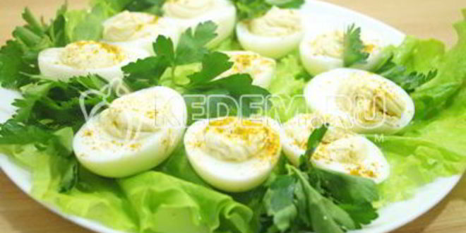 Рецепт фаршированных яиц карри