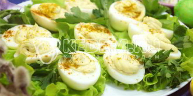 Рецепт фаршированных яиц карри